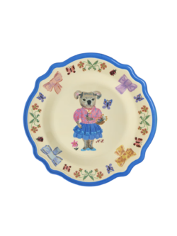 Rice, Melamine vintage side plate, Natalie L`ete print, blue