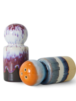 HK Living, 70s ceramics: pepper & salt jar, Stargaze