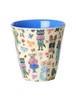 Rice, Melamine kids cup, Nathalie L`ete print, blue