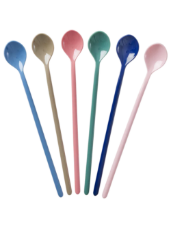 Rice, Melamine latte spoon ass colours, 6pk