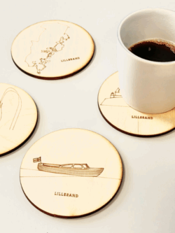 Avigo, Coasters i tre, Lillesand. 4 pk