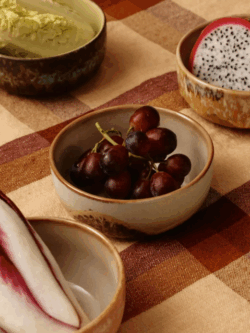 HK LIving,  70s ceramics: tapas bowls drift (set of 4)