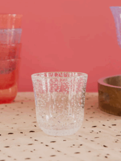 Rice, acrylic tumbler, bubble design clear