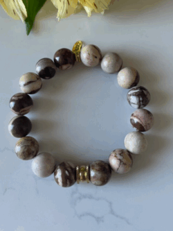 Rockz, brun agat, mocha golden 12mm