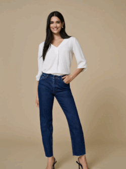 JDY, Lullu hwstraight ank jeans, dark blue