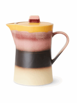 HK Living 70s caramics tea pot, sunset