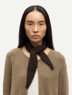 Samsøe Samsøe, Sanor diamond scarf, black coffee