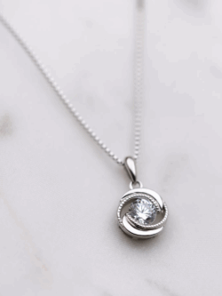 PAN Jewelry, Smykke i sølv, rhodinert, med zirkonia