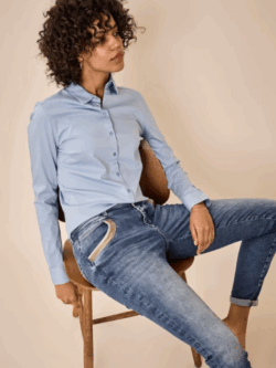 Mos Mosh, Tina jersey shirt, light blue