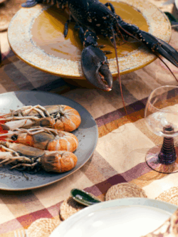 HK Living, dinner plates, mineral -2stk