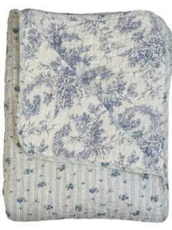 Au Maison, Quilt, Blå blomster