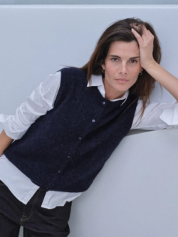 Mos Mosh, Thora tie knit vest, Salute navy