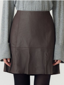 YAS, Colly suede skirt, Coffee bean