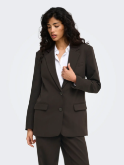 JDY, Yviv l/s blazer, Chocolate torte