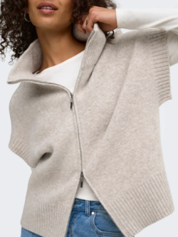 JDY, Lea s/l knit vest, Natural melange