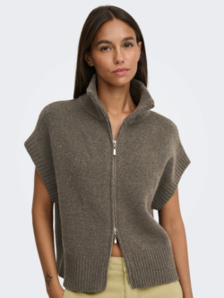 JDY, Lea s/l knit vest, Falcon/melange